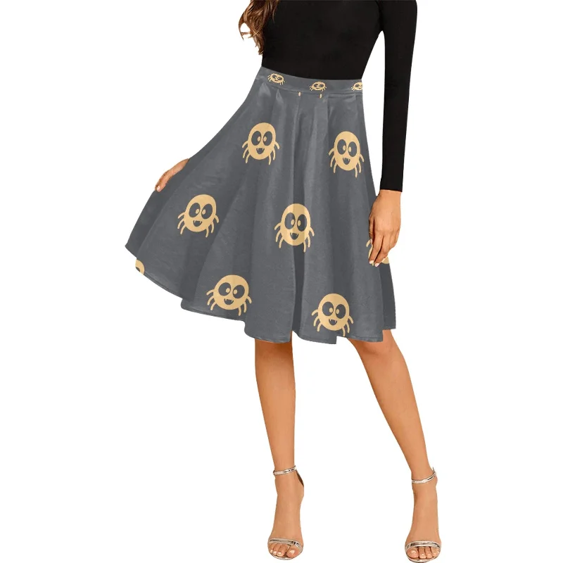 Savings Galore Cute Spiders Pleated Midi Skirt