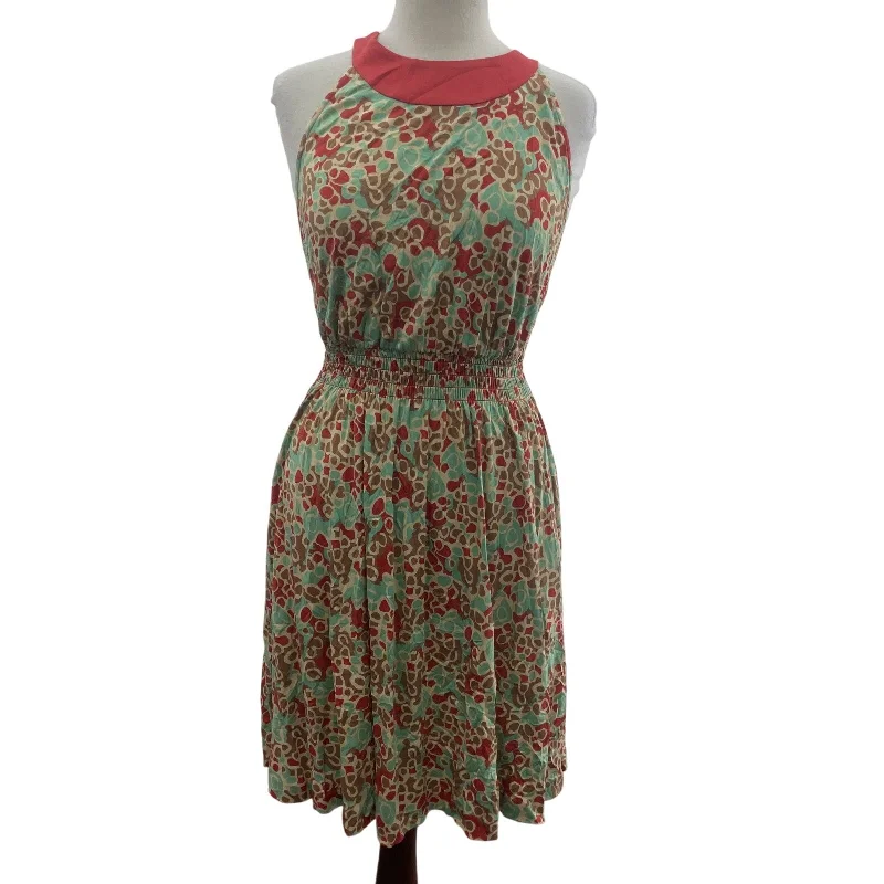 Don't Wait Diane von Furstenberg Abstract Print Women's Silk Midi Dress, Size 8, Green/Red Don't Wait Diane von Furstenberg Abstract Print Women's Silk Midi Dress, Size 8, Green/Red