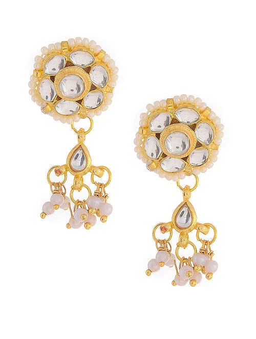 Instant Discount Kundan Drop Studs - MRR252