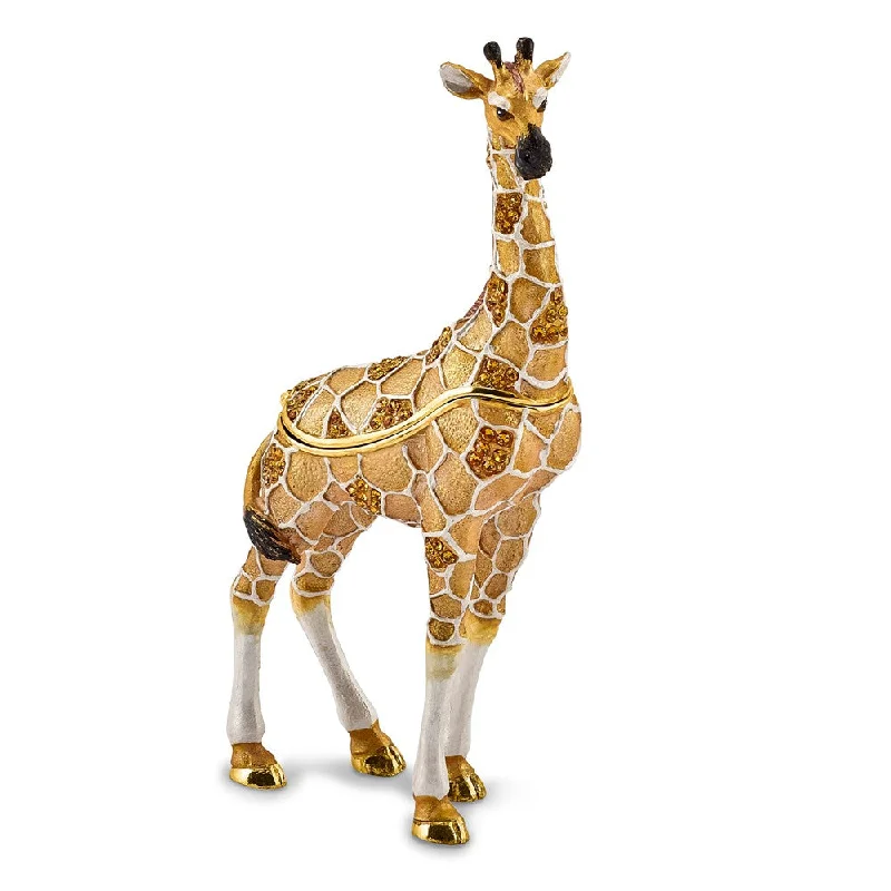 Deal Zone Bejeweled Formal Giraffe Trinket Box with Charm Pendant