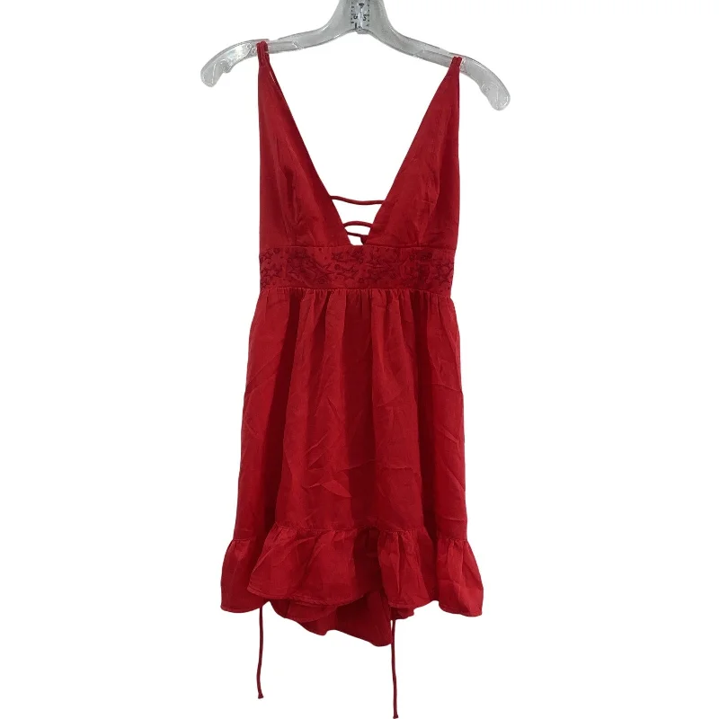 Limited Availability Urban Outfitters Women's Deep V Star Accent Bright Red Swing Tank Dress L NWT Limited Availability Urban Outfitters Women's Deep V Star Accent Bright Red Swing Tank Dress L NWT