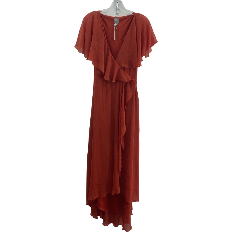Extra Savings ASOS Orange Womens Flutter Ruffle Wrap Dress Size 8 NWT Long Ball Gown Polyester Extra Savings ASOS Orange Womens Flutter Ruffle Wrap Dress Size 8 NWT Long Ball Gown Polyester