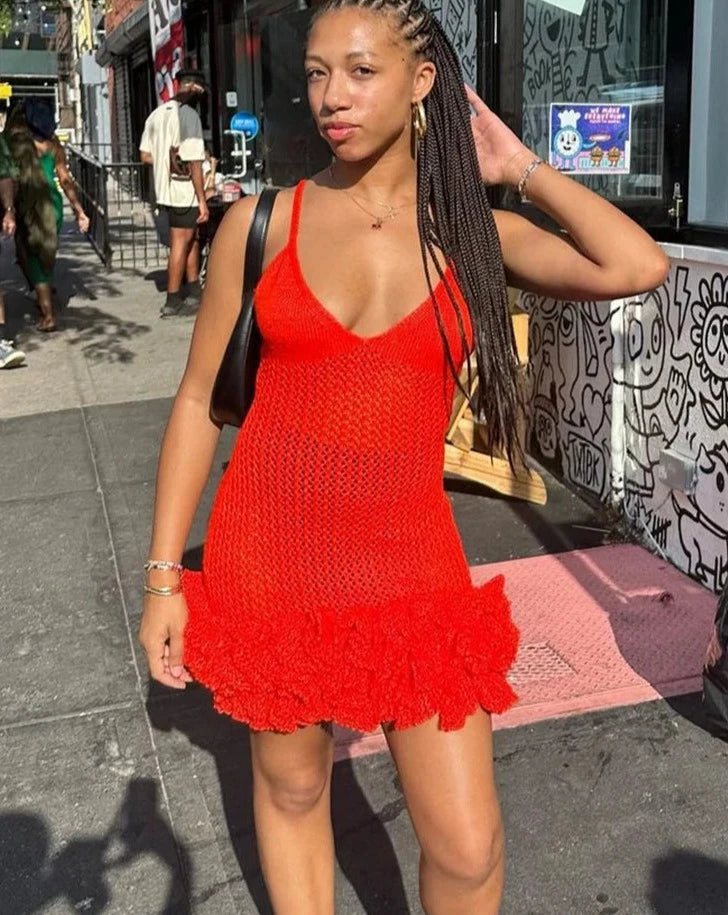 Daily Specials Knitted Ruffle Bodycon Dress