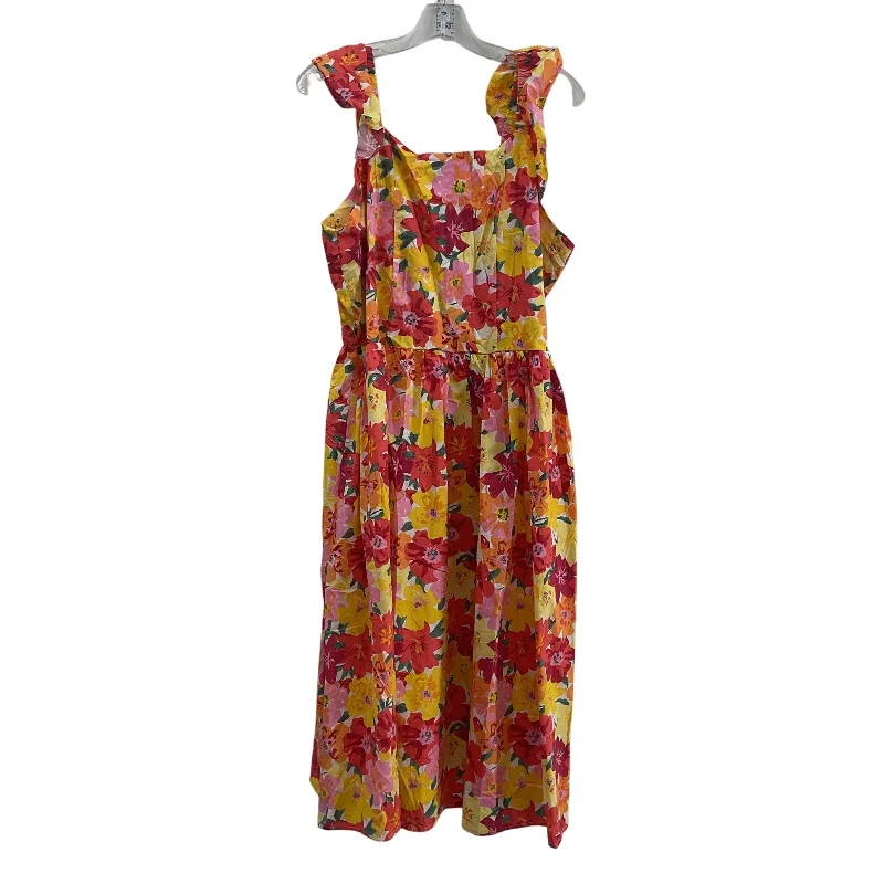 Discount Mania Blueberri Boulevard Women's Floral Summer Tank Red/Yellow Long Sundress, XL New Discount Mania Blueberri Boulevard Women's Floral Summer Tank Red/Yellow Long Sundress, XL New
