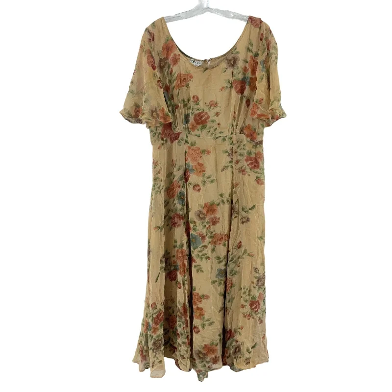 Grand Opening Sale JRT 90s Beige Floral Scoop Neck Maxi Dress Women’s 16 Plus Size Rayon Vintage Grand Opening Sale JRT 90s Beige Floral Scoop Neck Maxi Dress Women’s 16 Plus Size Rayon Vintage