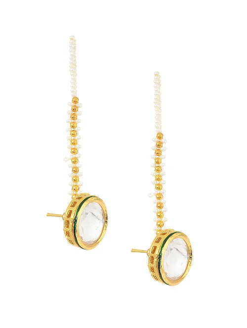 Final Markdown Round Oversized Kundan Studs - MRR249