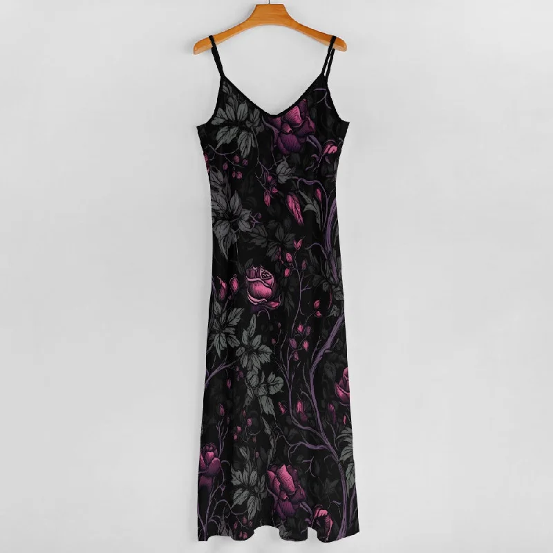 Holiday Sale Rose And Vines Sling Ankle Long Dress