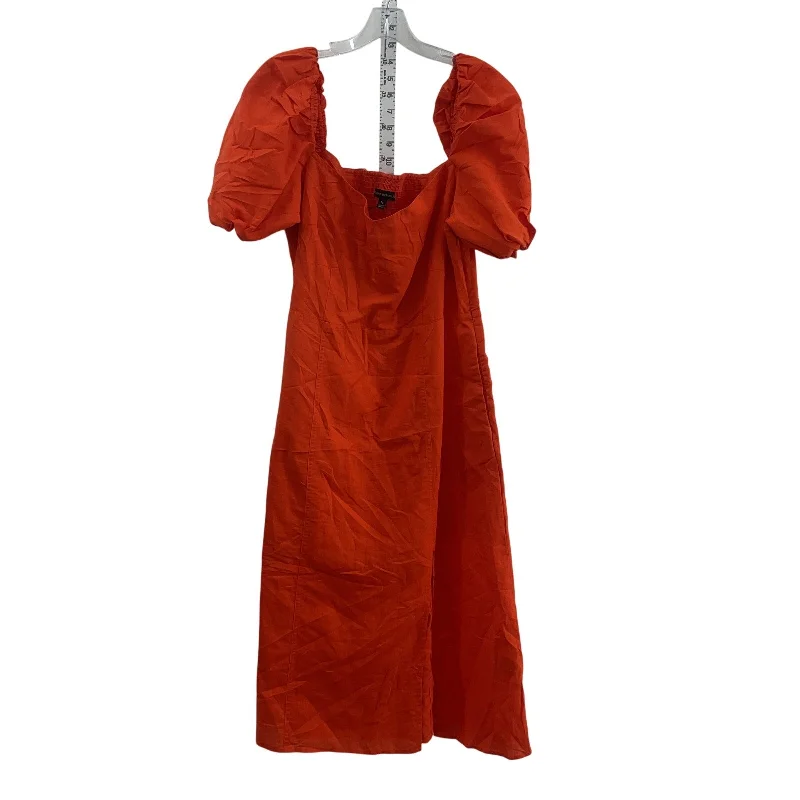 Deal of the Day Banana Republic Women's Bold Orange Puff Sleeve Maxi Dress Size 14 Preowned Deal of the Day Banana Republic Women's Bold Orange Puff Sleeve Maxi Dress Size 14 Preowned