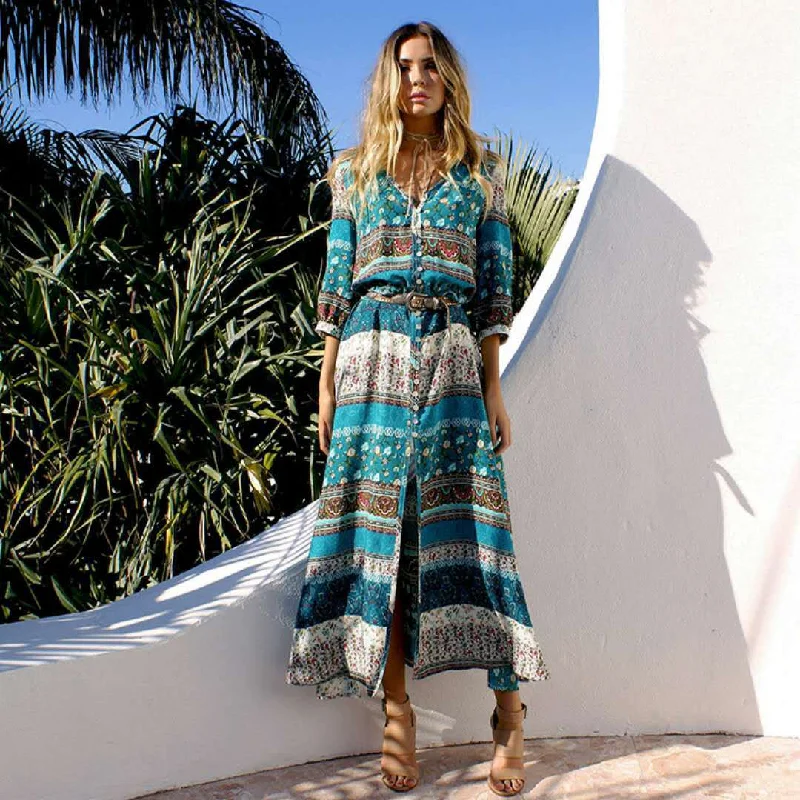 Fantastic Offers Women's  Bohemian Print New Dress