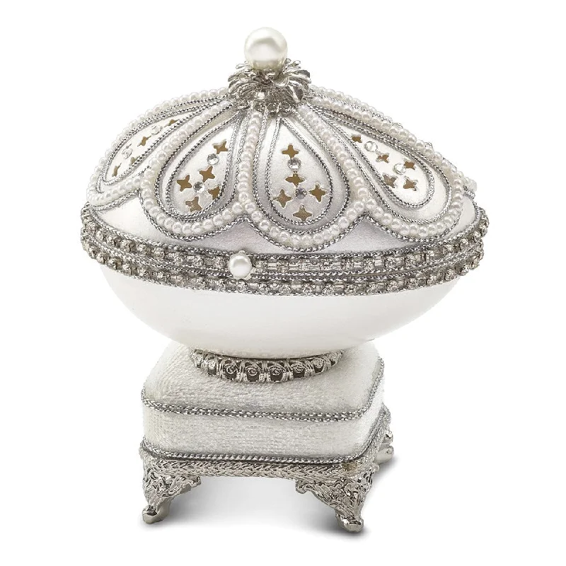 Blowout Sale Lux by Jere Authentic Goose Egg "Scalloped Glitz" Crystal Musical Ring Box Blowout Sale Lux by Jere Authentic Goose Egg "Scalloped Glitz" Crystal Musical Ring Box