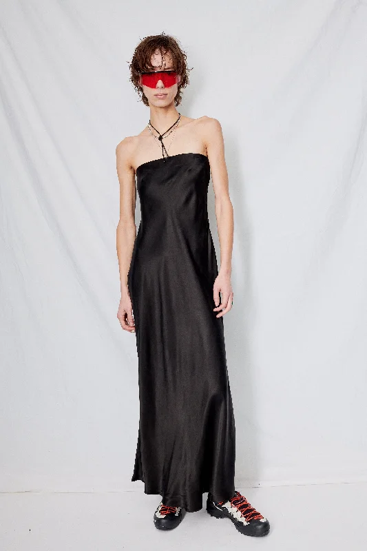 Exclusive Online Offer Black Cupro Bandeau Dress