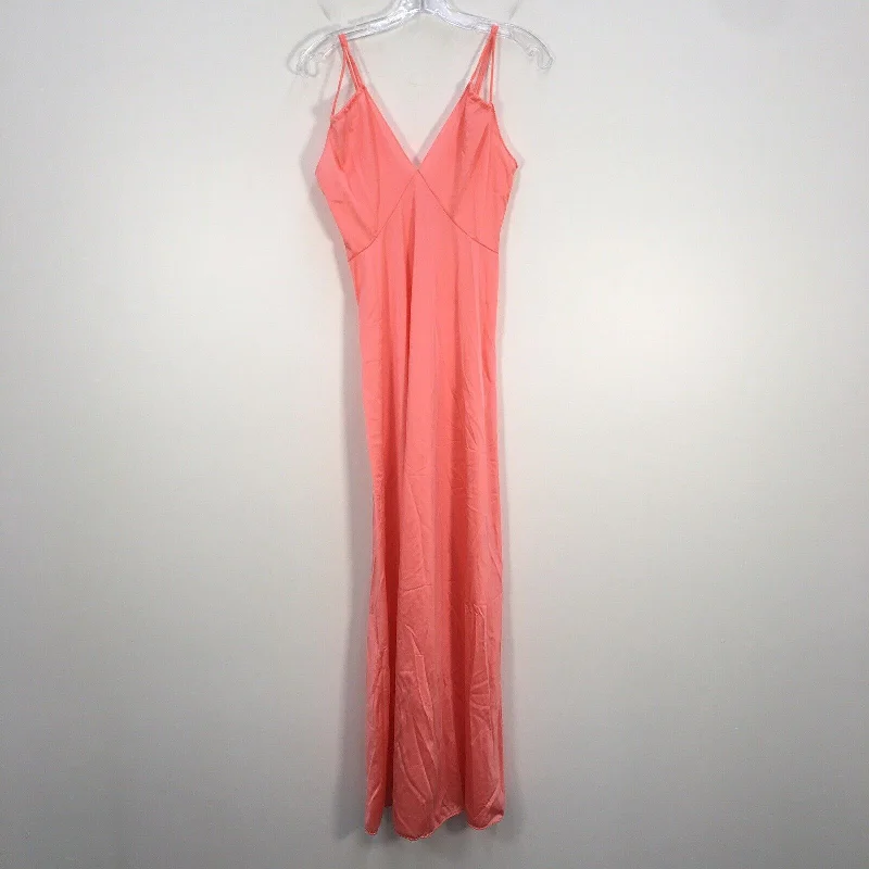 Bonus Savings VTG USA Designer Collection Pink Coral Satin Nightgown Slip Dress Womens 8/10P Bonus Savings VTG USA Designer Collection Pink Coral Satin Nightgown Slip Dress Womens 8/10P