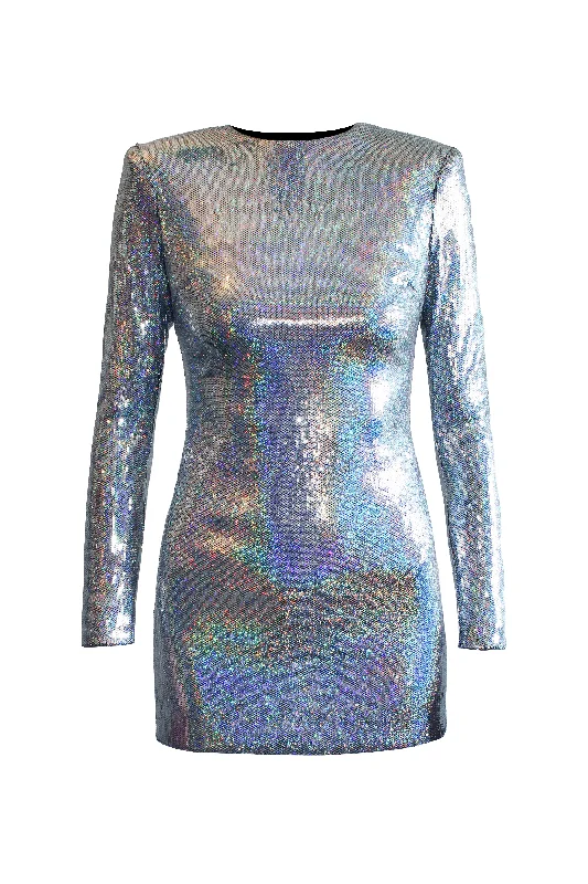 Limited Time Holographic Sequin Mini Dress