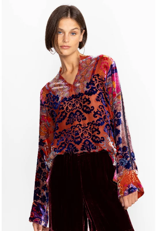 Deal Zone Johnny Was Syriah Burnout Enta Blouse - Multi