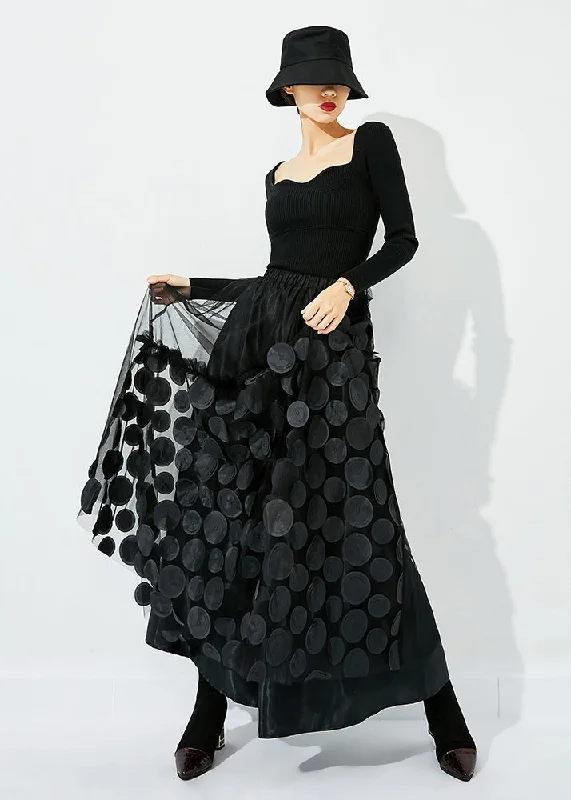 Special Price Original Design Black Elastic Waist Patchwork Wrinkled Tulle Skirt Summer LY0830 Special Price Original Design Black Elastic Waist Patchwork Wrinkled Tulle Skirt Summer LY0830