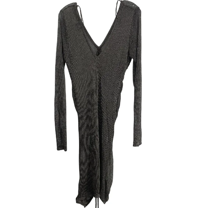 Bargain Prices Fashion Nova Gray Sheath Chainmail Sexy Women's Ruched Midi Dress L Preowned Bargain Prices Fashion Nova Gray Sheath Chainmail Sexy Women's Ruched Midi Dress L Preowned