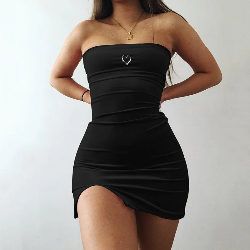Deal Explosion Women's Summer Elastic Bodycon Off Shoulder Dress