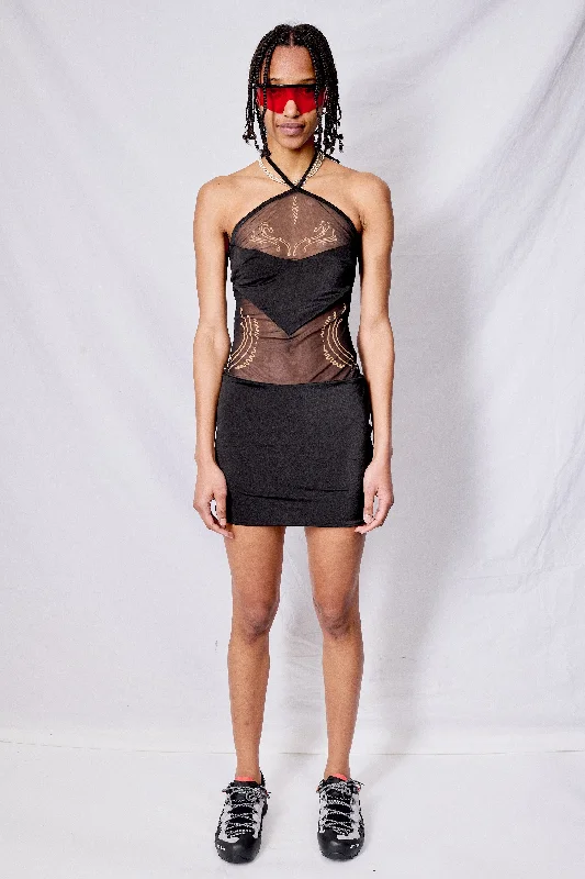 Exclusive Deal Venus Shell Tattoo Mini Dress
