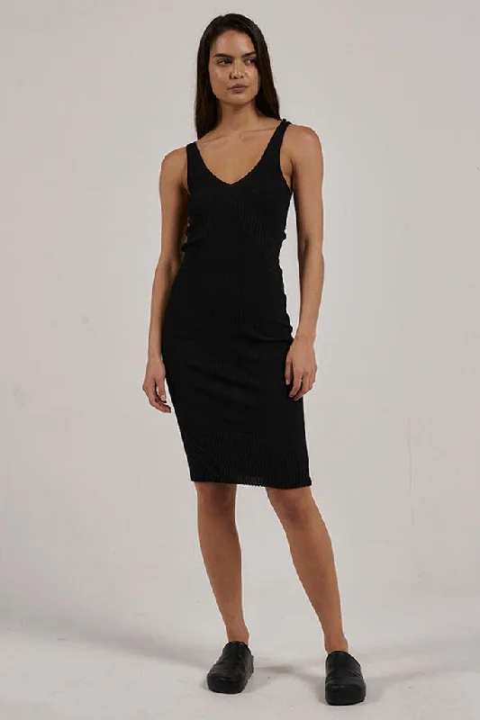 Super Sale Thrills Silvia Knit Dress Black