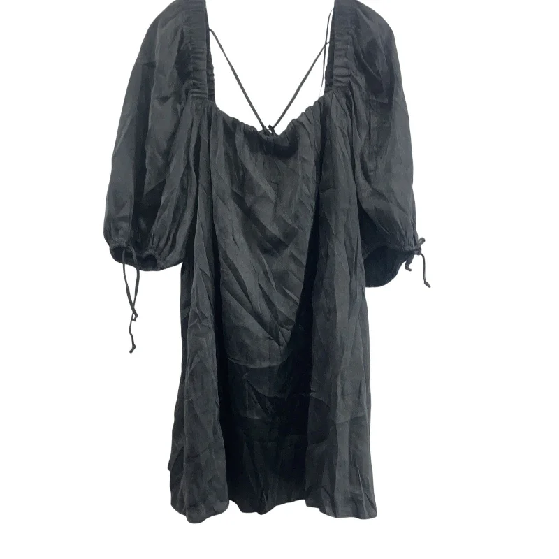 Online Only Free People Mara Dark Gray Women's Puff Sleeve Metallic Midi Shift Dress XS NWT Online Only Free People Mara Dark Gray Women's Puff Sleeve Metallic Midi Shift Dress XS NWT