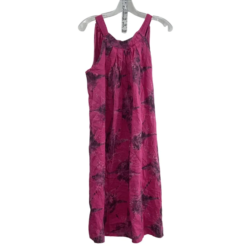 Extra Savings Bellambria Pink & Purple Abstract Women's Summer Linen Midi Sundress XL Preowned Extra Savings Bellambria Pink & Purple Abstract Women's Summer Linen Midi Sundress XL Preowned