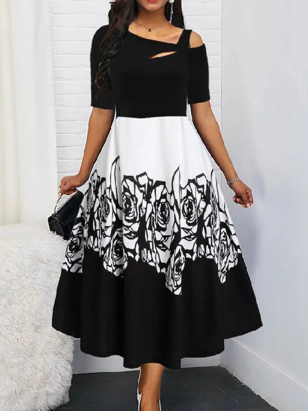 Deal of the Day Casual Regular Fit Color Block Others Dress QMN17