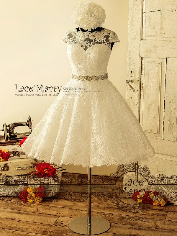 Deal Explosion Rockabilly Inspired Short Wedding Dress