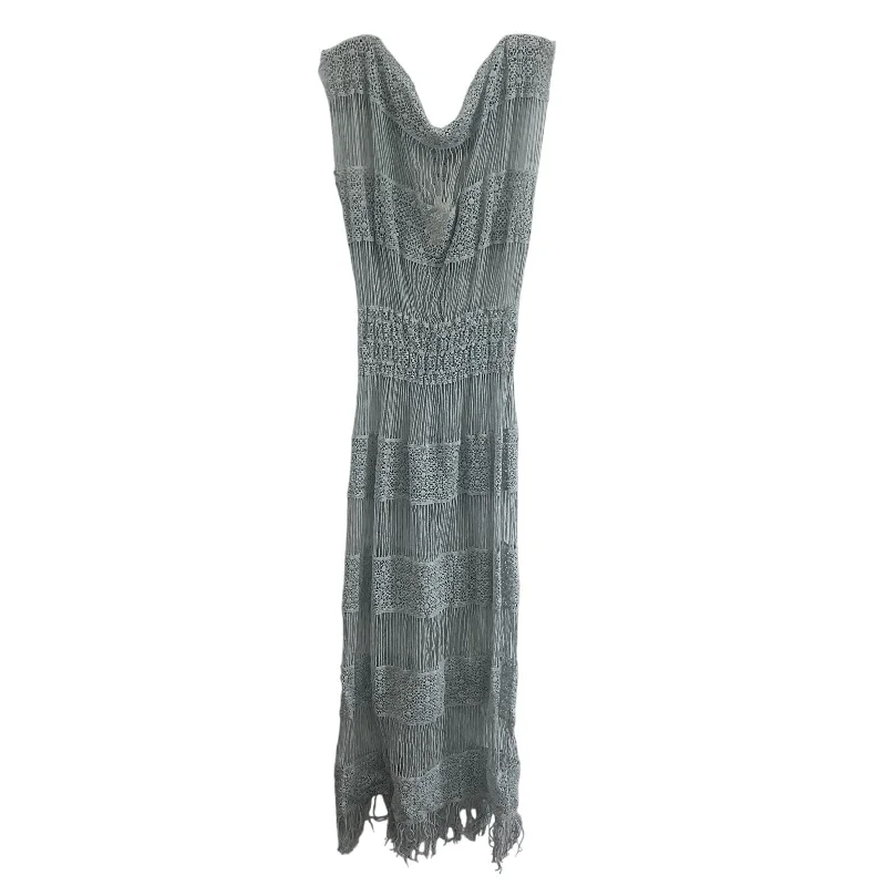 Price Slash Callahan Silver Macrame Fringe Women Flapper Long Sheath Dress Cotton NWT Size M Price Slash Callahan Silver Macrame Fringe Women Flapper Long Sheath Dress Cotton NWT Size M