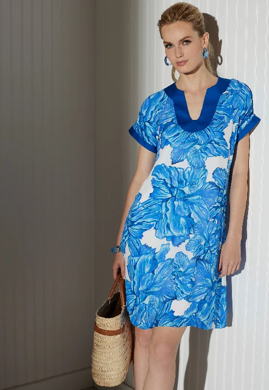 New Markdowns Shelly Silk Mini Dress in Tahitian Hibiscus
