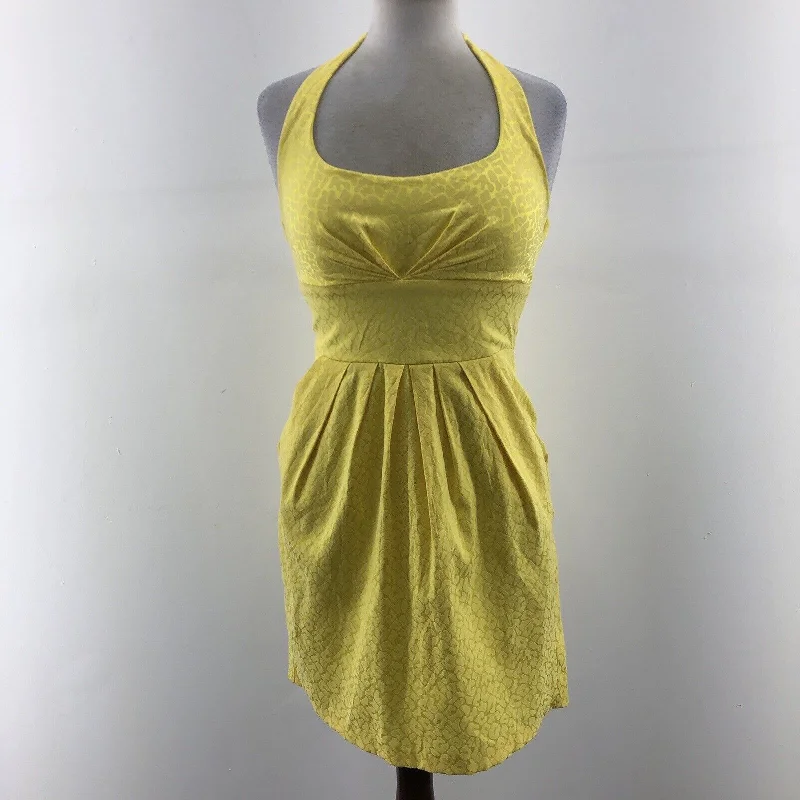 Stock Up and Save VTG USA Y2K B. Darlin Yellow Cheetah Print Halter A-Line Mini Dress Womens 5/6 Stock Up and Save VTG USA Y2K B. Darlin Yellow Cheetah Print Halter A-Line Mini Dress Womens 5/6