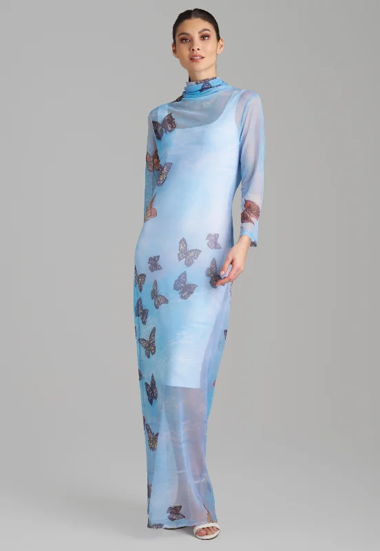 Mega Sale Aurora Mesh T-shirt Dress in Papillon