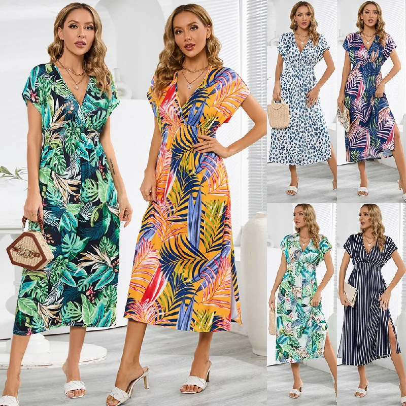 Quick Sale Aayiliyaa bat sleeve V neck backless dress