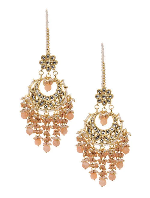 Steals and Deals Kundan Waterfall Stone Earrings - MRR270