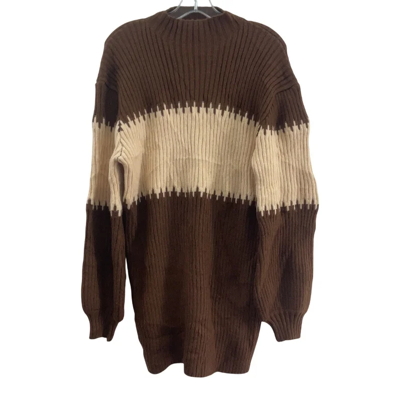 Limited Availability Blue Rain Brown & Cream Women's Knit Stripe Sweater Dress, Size S, Preowned Limited Availability Blue Rain Brown & Cream Women's Knit Stripe Sweater Dress, Size S, Preowned