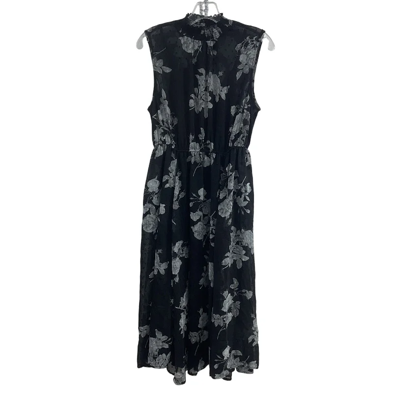 Reduced Prices Torrid Size 00 Plus Black & White Floral Women's A-Line Dress - Preowned