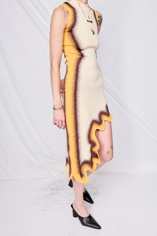 Final Clearance Barley Brooklyn Wavy Asymmetric Dress
