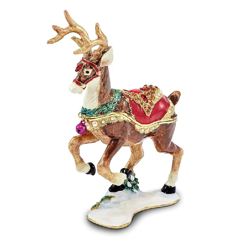 Customer Appreciation Sale Bejeweled Christmas Reindeer Trinket Box with Charm Pendant Customer Appreciation Sale Bejeweled Christmas Reindeer Trinket Box with Charm Pendant