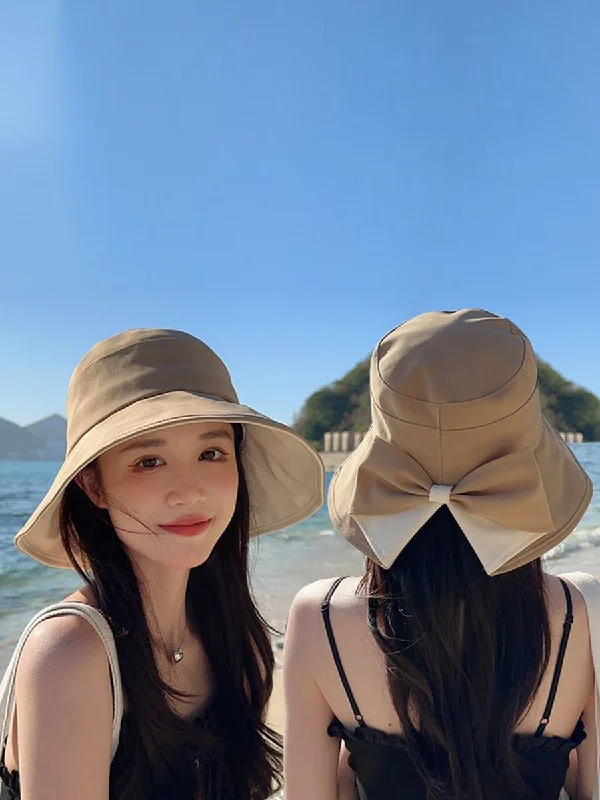Best Bargains Women Summer Solid Casual Sunproof Bowknot AA1029