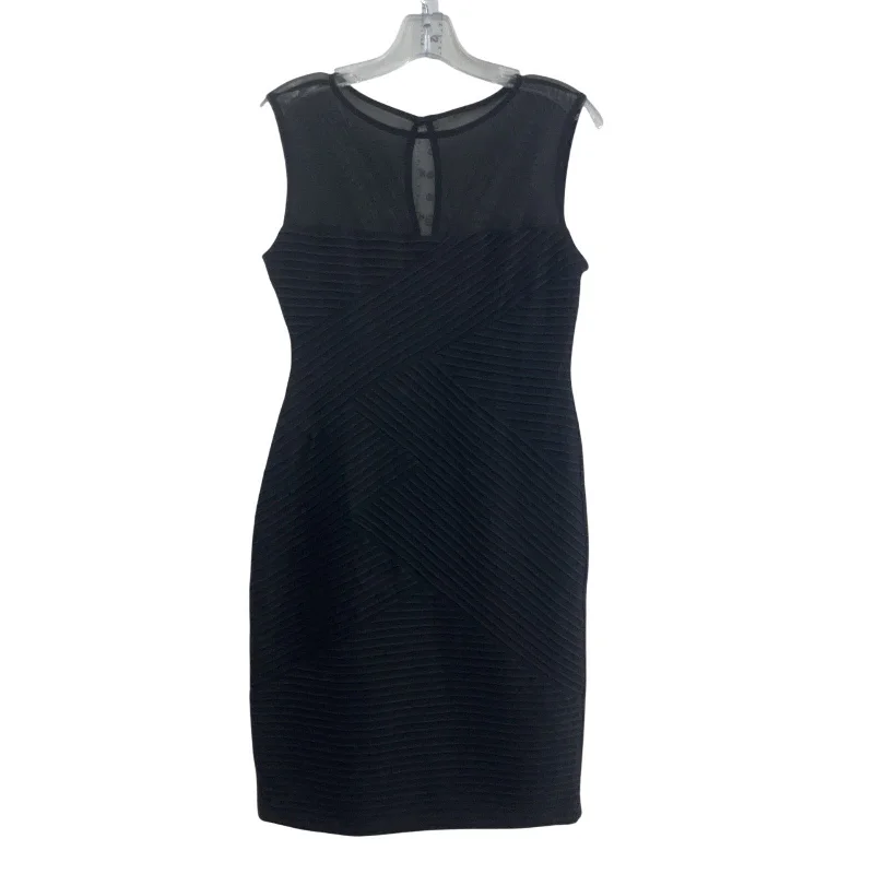 Price Drop London Times Black Women Mesh Textured Stripe Sheath Midi Dress Size 4 Polyester Price Drop London Times Black Women Mesh Textured Stripe Sheath Midi Dress Size 4 Polyester