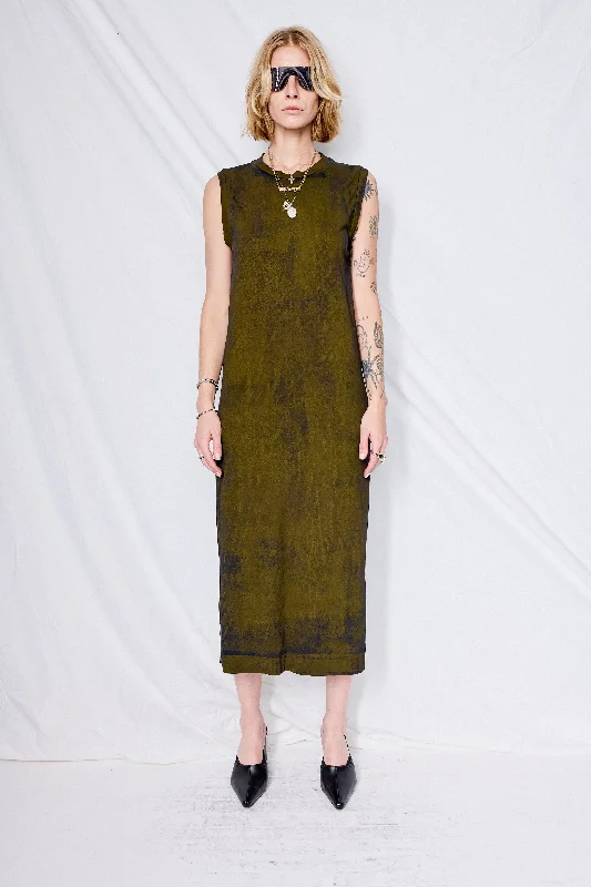 Shop and Save Black Overdyed Roller Tank Dress
