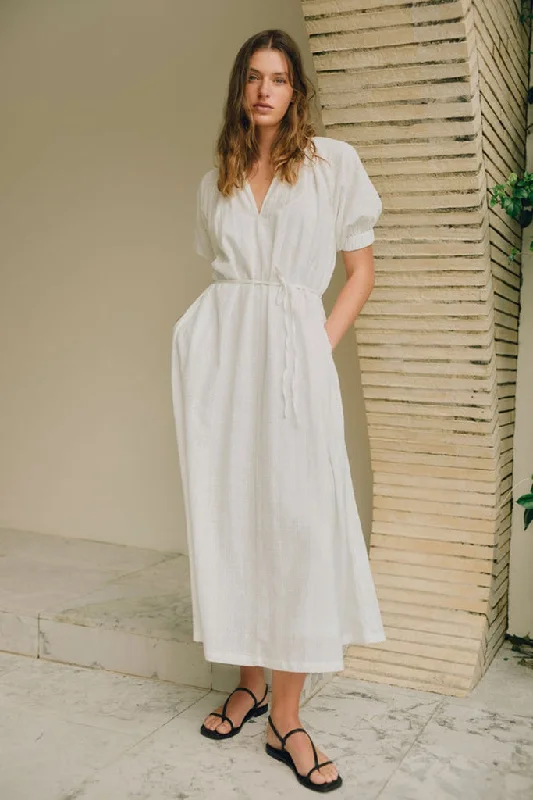 Price Drop Alert Assembly Broderie Anglaise Maxi Dress White Anglaise Check