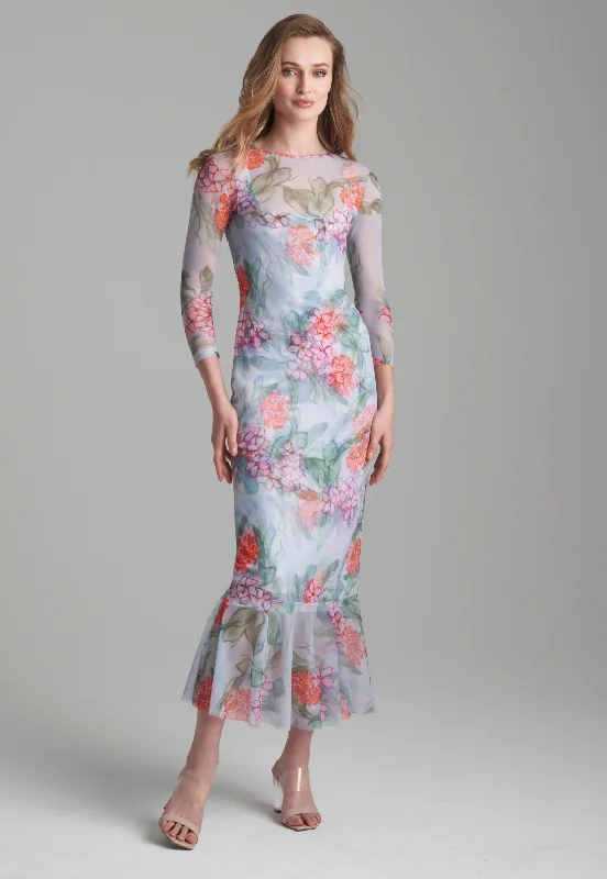 Price Drop Sophie Sheer Mesh Dress in Eden