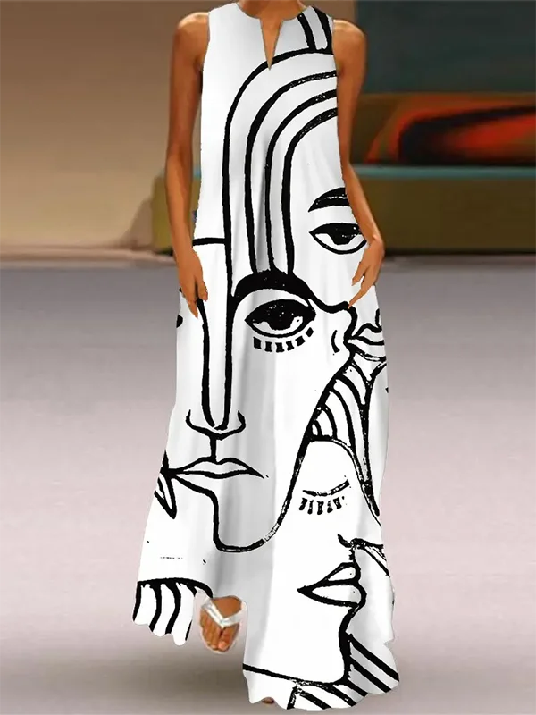 Discount Extravaganza Casual V neck Abstract Dress  WE118