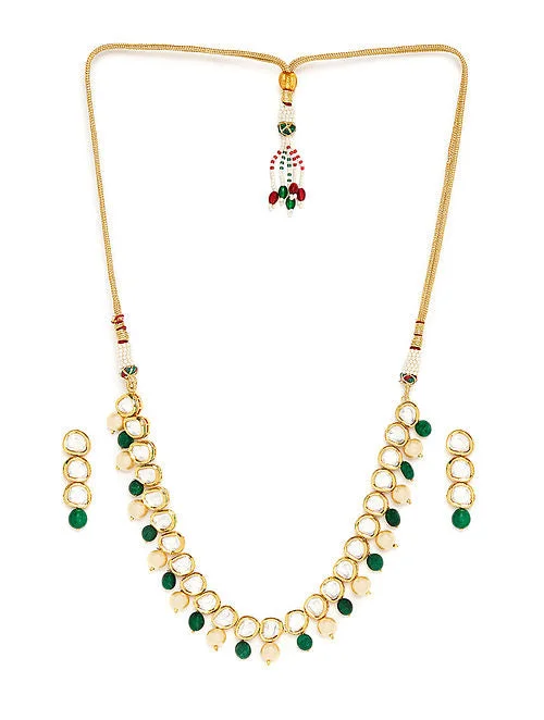 Clearance Sale Kundan Neckpiece With Earrings - MRR283