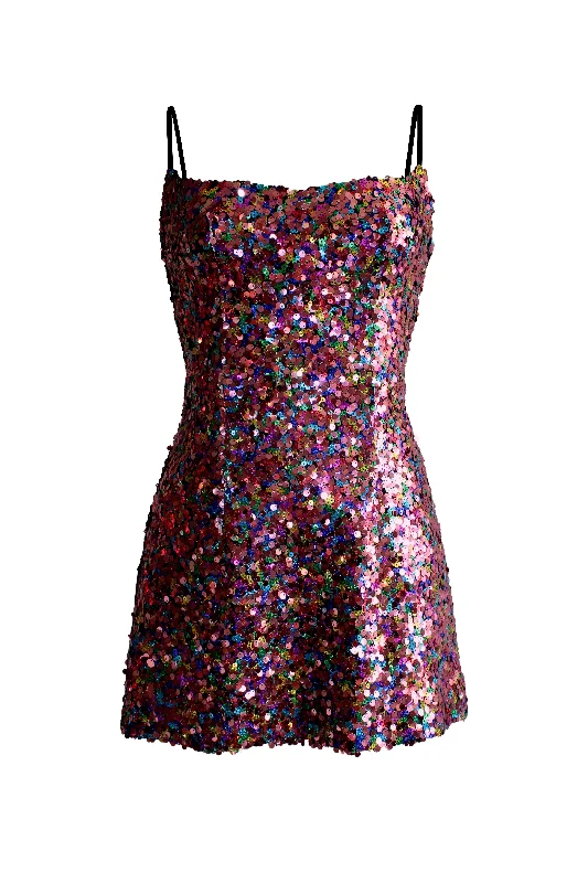 Huge Discounts Multicolour Sequin Mini Dress