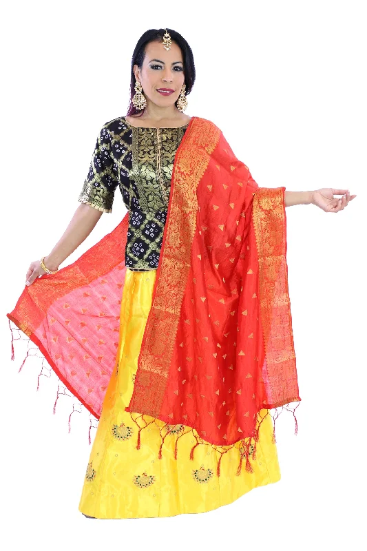 Factory Direct Sale Bright Sunset Sangeet Party Lehenga -SNT11051