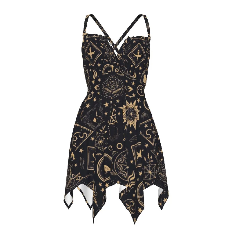 Price Drop Mystical Symbols Slip Dress