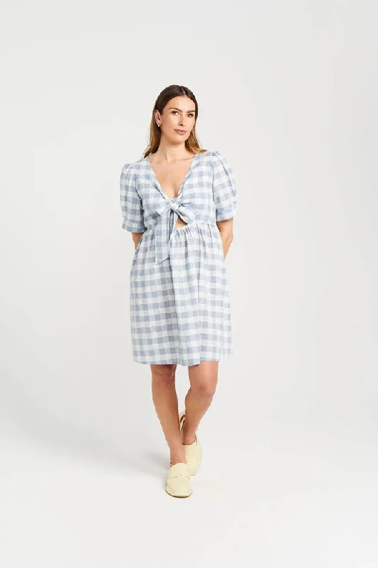 Discount Mania Thing Thing Dazzle Dress - Marine Check