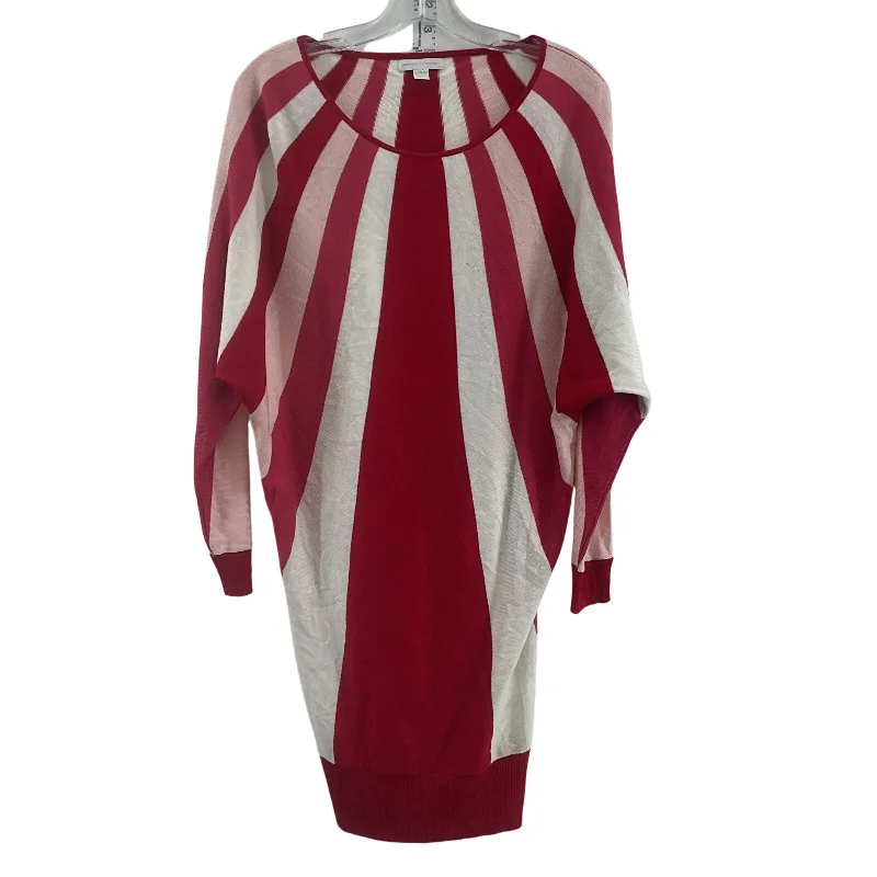 Mega Sale New York & Company Red Pink White Art Deco Batwing Women's Sweater Dress XS Long Mega Sale New York & Company Red Pink White Art Deco Batwing Women's Sweater Dress XS Long