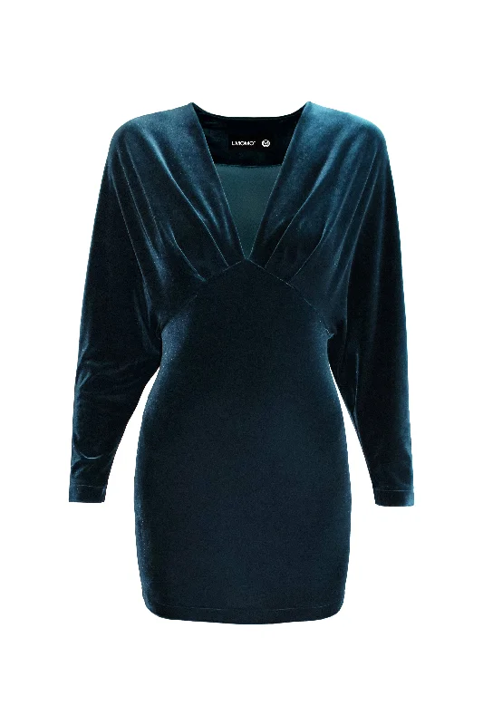 Can't Miss Velvet Dolman Sleeve Dress